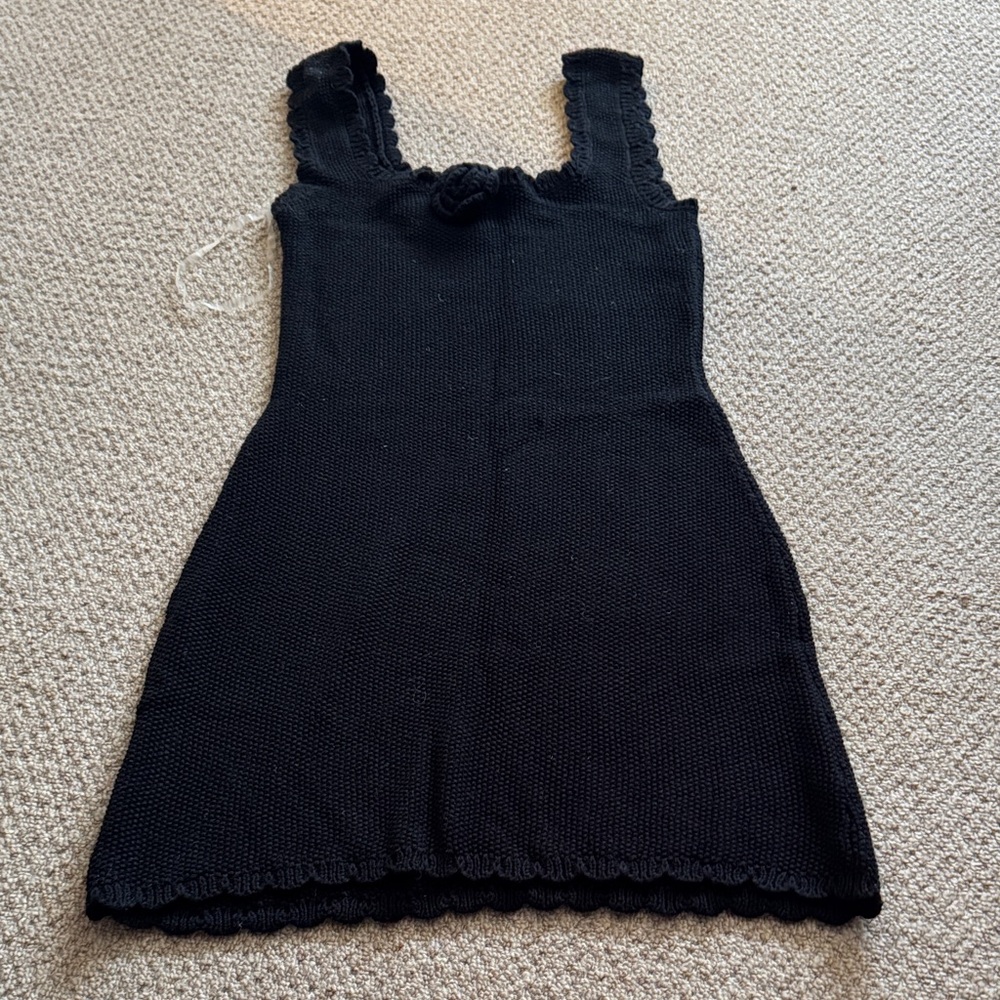 black knit cover up